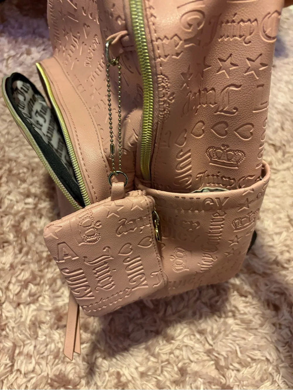 Juicy Couture Pink Embossed Backpack